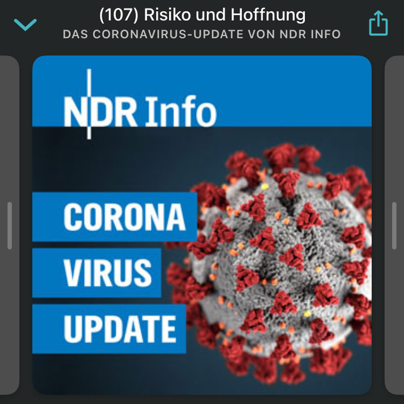 Screenshot NDR Podcast Corona Virus Update